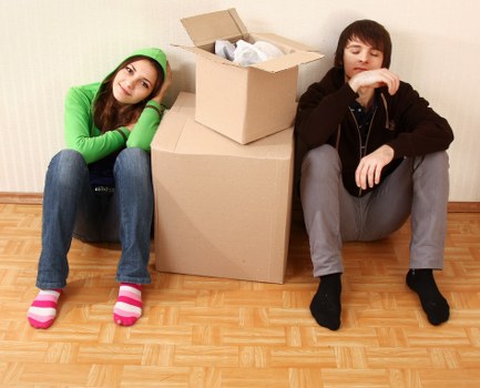 Moving van and boxes for a Brunswickpark property relocation