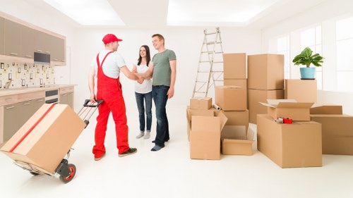 Furniture and household items being prepared for a Brunswickpark house move