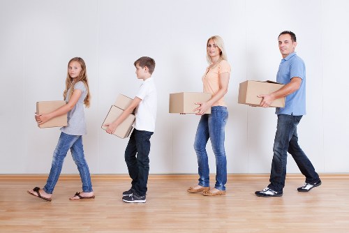 Reviewing a moving service issue with documents and notes